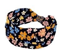 Elastic Headbands for Women Little Flower Pattern Sweat Sports Hairbands Non Slip Soft Headwrap Wide Headbands for Yoga Workout