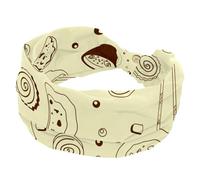 Elastic Headbands for Women, Wide Hairband, Soup Dumplings Noodles Bread Food Non-Slip Headband, Sweatband Yoga Head Band for Workout, Sport, Gym, Running, Fitness