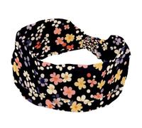 Elastic Headbands for Women, Wide Headband, Little Flower Pattern Knotted Hairband, Vintage Head Wraps for Daily Use, Yoga, Workout