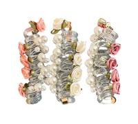 Elastic Heart Telephone Ropes - 3-Pack Headband for Ponytails and Hair Tassels, Flexible Hair Accessories Stretchy Damage Free for Women, Girls, Teens and