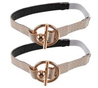 Elastic High Heel Shoe Straps Easy to Use Elastic Strap Beige 1 Pair with Pu Leather and Alloy Buckle for Anti-loose on High Heels for Dancing and Everyday Wear