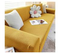 Elastic Jacquard Fabric Sofa Cover Stretch Couch Cover Sectional L Shape Sofa Slipcover Corner Case For Living Room 1/2/3/4 Seat(Lemon Yellow,M size (140-180cm))