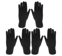 Elastic Jewelry Gloves 3 Pairs One Size Spandex Black