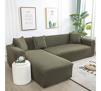 Elastic L-Shaped Sofa Cover Anti-Scratch Cat ProtectionDesign Fits XL 235-300 cm Chaise Longue& Stylish Slipcover for Pets