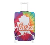 Elastic large luggage cover protector Scratch-Resistant Fit elastic suitcase covers luggage protectors Fit 18-32 Inch Luggage, Alaska Tie-Dye, L 26-28 in