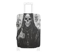 Elastic large luggage cover Washable Baggage cover luggage protectors Fit 18-32 Inch Luggage, death god skull, XL 29-32 in