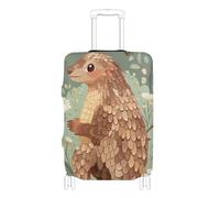Elastic large luggage covers for suitcases Dustproof suitcase cover travel accessories Fit 18-32 Inch Luggage, kawaii-style pangolin Sage Green, M 22-24 in