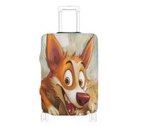 Elastic luggage case cover Scratch-Resistant Fit suitcases cover luggage protectors Fit 18-32 Inch Luggage, Dog digging for bones, S 18-20 in