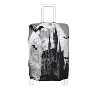 Elastic luggage case protective cover Washable suitcase cover luggage protection Fit 18-32 Inch Luggage, old castle Gothic horror style, S 18-20 in