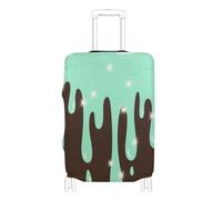 Elastic luggage cover Dustproof suitcase elastic cover travel accessories Fit 18-32 Inch Luggage, Graffiti art brown green, S 18-20 in