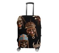 Elastic Luggage Cover Generic,Washable African Ritual Ethnic Tribal Printed Suitcase Protector for 19'' - 32'' Case (Cute & Personalized), African Ritual Ethnic Tribal, XL