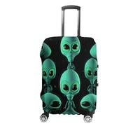 Elastic Luggage Cover Generic,Washable Aliens Printed Suitcase Protector for 19'' - 32'' Case (Cute & Personalized), Aliens, Small