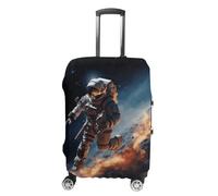 Elastic Luggage Cover Generic,Washable Astronaut Flying in Space Printed Suitcase Protector for 19'' - 32'' Case (Cute & Personalized), Astronaut flying in space, Small