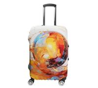 Elastic Luggage Cover Generic,Washable Brightly Colored Spheres Printed Suitcase Protector for 19'' - 32'' Case (Cute & Personalized), Brightly Colored Spheres, XL