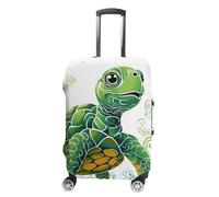 Elastic Luggage Cover Generic,Washable Cartoon Turtle Pattern Printed Suitcase Protector for 19'' - 32'' Case (Cute & Personalized), Cartoon Turtle Pattern, Small