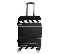Elastic Luggage Cover Generic,Washable Classic Movie Clapboard Black Printed Suitcase Protector for 19'' - 32'' Case (Cute & Personalized), Classic Movie Clapboard Black, L