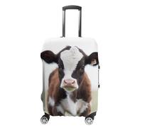 Elastic Luggage Cover Generic,Washable Cow Printed Suitcase Protector for 19'' - 32'' Case (Cute & Personalized), Cow, M