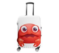 Elastic Luggage Cover Generic,Washable Cute Red Crab Printed Suitcase Protector for 19'' - 32'' Case (Cute & Personalized), Cute Red Crab, M
