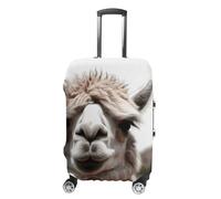 Elastic Luggage Cover Generic,Washable Funny Alpaca Llama Printed Suitcase Protector for 19'' - 32'' Case (Cute & Personalized), Funny Alpaca Llama, L
