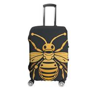 Elastic Luggage Cover Generic,Washable Golden Bee Insect Pattern Printed Suitcase Protector for 19'' - 32'' Case (Cute & Personalized), Golden Bee Insect Pattern, M