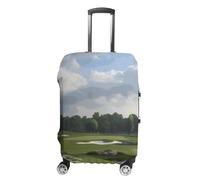 Elastic Luggage Cover Generic,Washable Golf Course Printed Suitcase Protector for 19'' - 32'' Case (Cute & Personalized), Golf Course, M