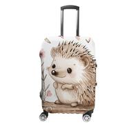 Elastic Luggage Cover Generic,Washable Hedgehog Sitting on Top Printed Suitcase Protector for 19'' - 32'' Case (Cute & Personalized), Hedgehog Sitting on Top, Small