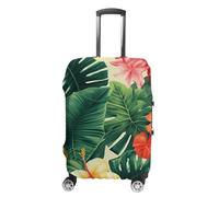 Elastic Luggage Cover Generic,Washable Hojas Tropicales Y Flores Printed Suitcase Protector for 19'' - 32'' Case (Cute & Personalized), Hojas tropicales y flores, M