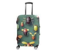 Elastic Luggage Cover Generic,Washable Insect Atlas Printed Suitcase Protector for 19'' - 32'' Case (Cute & Personalized), Insect Atlas, M