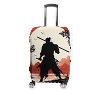 Elastic Luggage Cover Generic,Washable Samurai Printed Suitcase Protector for 19'' - 32'' Case (Cute & Personalized), Samurai, L