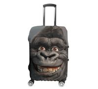 Elastic Luggage Cover Generic,Washable Smiling Gorilla Photo Printed Suitcase Protector for 19'' - 32'' Case (Cute & Personalized), Smiling Gorilla Photo, L