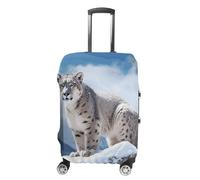 Elastic Luggage Cover Generic,Washable Snow Leopard Mountain Printed Suitcase Protector for 19'' - 32'' Case (Cute & Personalized), Snow Leopard Mountain, M