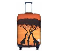 Elastic Luggage Covers for Suitcases Giraffe Under The Tree in Africa Suitcase Cover, Durability Trolley Case Protector, Travel Luggage Cover Suitcase Protector Fits 18-32 Inch Luggage