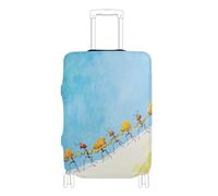 Elastic luggage covers Washable carry on suitcase cover travel accessory Fit 18-32 Inch Luggage, Ants carrying food in a line, XL 29-32 in