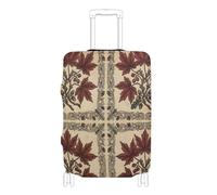 Elastic luggage dust cover Dustproof elastic suitcase covers travel essentials Fit 18-32 Inch Luggage, William Morris Canada Red Maple Leaf Pattern, XL 29-32 in