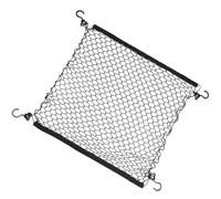 Elastic Luggage Net for Camping Trolley Wagon and Garden | Black Mesh, ABS and Nylon Build, Universal Cart Fit, Four Corner Hooks Included