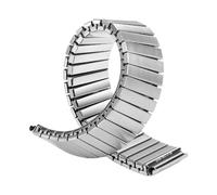 Elastic Metal Watch Band 16mm 18mm for Swatch Watch Strap Stretch Expansion Stainless Watch Strap Men Women Bracelet Accessories(Silver_18MM_M)