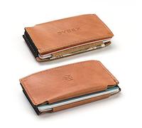 Elastic Minimalist Wallet - Slim Front Pocket Credit Card holder, Tan, One Size
