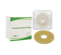 Elastic Moldable Ostomy Barrier Rings- Outer Diameter 2" (48mm) 4mm Thickness -Ostomy Supplies Non-Leaking Seal for Stoma, Sting-Free Hydrocolloid Skin Barrier Extender Ring for Colostomy Bags, 10PCS