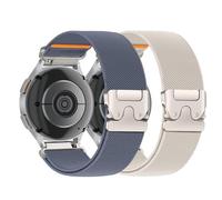 Elastic Nylon Bands for Samsung Galaxy Watch 7/6/5/4/FE 40mm 44mm/Galaxy Watch 6 Classic 43 47mm/5 Pro 45mm/4 Classic 42 46mm/Active 2,20mm Quick Release Wristband Stretchy Nylon Sport Strap Men