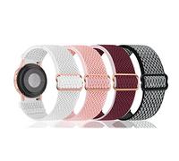 Elastic Nylon Strap 4-Pack: 18mm, 19mm, 20mm, 22mm Quick Release - Compatible with Samsung, Garmin, Fossil, Amazfit, Huawei Watch