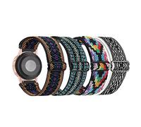 Elastic Nylon Strap 4-Pack: 18mm, 19mm, 20mm, 22mm Quick Release - Compatible with Samsung, Garmin, Fossil, Amazfit, Huawei Watch