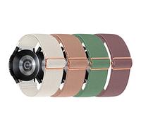 Elastic Nylon Strap 4-Pack: 18mm, 19mm, 20mm, 22mm Quick Release - Compatible with Samsung, Garmin, Fossil, Amazfit, Huawei Watch