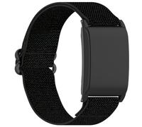 Elastic Nylon Strap Compatible with WHOOP 4.0 Straps Weave Sport Band Replacement Strap Adjustable Braided Stretch Wristband for Men Women (Black)