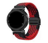 Elastic nylon strap for Garmin Forerunner 735 XT 235 lite 630 620 230 220 watch band Breathable Ultra light wristband Approach S20 S6 Quick Dry Replace band (black red)
