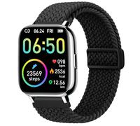 Elastic Nylon Strap for Smartwatch Motast P32 1.69 inch, Soft Woven Replacement Sport Wristband for P32, Magnetic Closure, Quick Release