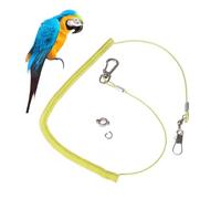 Elastic Parrot Leash Training Rope with Bite Flying Harness and Claw Ring Plastic Steel Wire Pet Strap for Outdoor Bird Flight Exercise Random Color