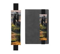 Elastic Pen Holder for Notebook Bookmark PU Leather Pencil Holder with Adjustable Band Pen Sleeve Pouch Tuscany Landscape Tree Scenery Farm Pencil Case Pencil Pouch for Planners Binders Books