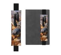 Elastic Pen Holder for Notebook, PU Leather Pen Sleeve Pouch for Gift | Cute Sea Turtle Crawled On The Beach Pencil Case, Detachable Bookmark Journal Pencil Holder Case - Hold 2-3 Pens, Black