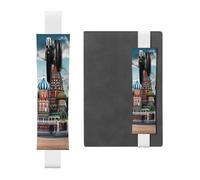 Elastic Pen Holder for Notebook, PU Leather Pen Sleeve Pouch for Gift | St Basil Cathedral Red Square In Moscow Pencil Case, Detachable Bookmark Journal Pencil Holder Case - Hold 2-3 Pens, White