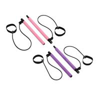 Elastic Pilates Bar - Fitness Stretch Bar, Multifunctional Exercise Kit, Easy Assembly, Lightweight Design | Yoga Pilates Sculpture Home Gym Training Arms Legs Abdomen Buttocks Steel Tube EVA Show